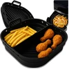 Silikoninis Air Fryer įdėklas juodas su separatoriumi H152