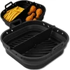 Silikoninis Air Fryer įdėklas juodas su separatoriumi H152