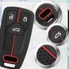 Silikoninis raktelio dėklas Audi juodas/raudonas A291