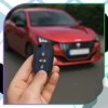 Silikoninis raktelio dėklas juodai mėlynas Peugeot A122