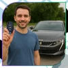 Silikoninis raktelio dėklas juodai mėlynas Peugeot A122