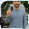 Silikoninis raktelio dėklas juodai mėlynas Peugeot A125