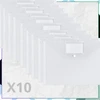 Skaidrūs A4 PVC dokumentų vokai su etikete, 10 vnt. N129