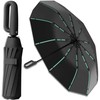 Skėtis juodas automatinis ANTI-UV sulankstomas V2