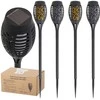 Sodo saulės šviestuvai deglai 12 LED, 4 vnt.