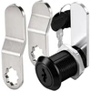 Spintelės užraktas juodas metalinis 20 mm, 2 raktai N171
