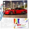 Tapyba pagal numerius su rėmu 40 x 50 cm „Raudona Auto Supercar“ TP12