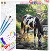Tapyba pagal numerius su rėmu 40 x 50 cm „Žirgas prie upelio“ TP57