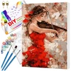 Tapyba pagal numerius su rėmu 40 x 50 cm „Skripininkė“ TP1