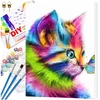 Tapyba pagal numerius su rėmu 40 x 50 cm „Spalvotas kačiukas su drugeliu“ TP40
