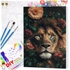 Tapyba pagal numerius su rėmu 40 x 50 cm „Liūtas gėlėse“ TP53