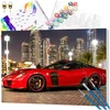 Tapyba pagal numerius su rėmu 40 x 50 cm „Raudona Auto Supercar“ TP12