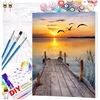 Tapyba pagal numerius su rėmu 40x50 cm „Saulėlydis prie ežero“ TP46