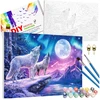 Tapyba pagal numerius su rėmu 40x50 cm „Vilkai“ TP9