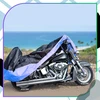 Bez Marki Vandeniui atsparus XL uždangalas motociklui, motoroleriui ar dviračiui 230 × 90 × 125 cm (juoda–mėlyna)