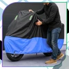 Bez Marki Vandeniui atsparus XL uždangalas motociklui, motoroleriui ar dviračiui 230 × 90 × 125 cm (juoda–mėlyna)