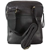 Vyriška odinė crossbody piniginė EL FORREST MB10-61/67, juoda, su auksinės spalvos detalėmis