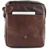Vyriška odinė crossbody piniginė EL FORREST MB11-22, ruda, su auksinės spalvos detalėmis