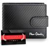 Vyriška odinė piniginė Pierre Cardin, juoda, RFID apsauga A423706