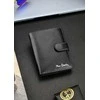 Vyriška odinė piniginė Pierre Cardin, juoda, RFID apsauga A623406
