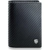Vyriška odinė piniginė Stevens 326 Carbon, juoda