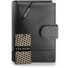 Vyriška odinė piniginė Stevens Carbon, juoda, su RFID apsauga 02-326A-R