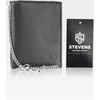 Vyriška odinė piniginė Stevens metaline grandine