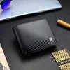 Vyriška odinė piniginė Stevens, plona, juoda, su RFID apsauga 8824-R