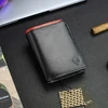 Vyriška odinė piniginė STEVENS su maišeliu, juoda, RFID apsauga Z06-326