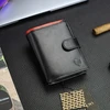 Vyriška odinė piniginė STEVENS su maišeliu, juoda, su RFID apsauga Z06-326A