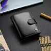 Vyriška odinė piniginė STEVENS su maišeliu, juoda, RFID apsauga Z03-326A