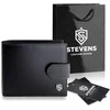 Vyriška odinė piniginė Stevens su RFID apsauga, juoda PREMIUM 03-325A