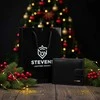 Vyriška odinė piniginė Stevens su RFID apsauga, juoda PREMIUM 07-325A