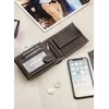 Vyriška odinė piniginė Stevens su RFID apsauga rudos spalvos