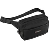 Vyriška „Peterson“ lengva juoda crossbody rankinė per petį su užtrauktuku, iš tekstilės