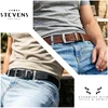 Vyriškas dvipusis odinis diržas STEVENS, juodas/rudas, dovanų rinkinys P5