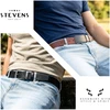 Vyriškas dvipusis odinis diržas STEVENS, juodas/rudas, dovanų rinkinys P3