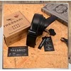 Vyriškas juodas odinis diržas 120 cm automatinis T24