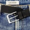 Vyriškas odinis diržas Stevens DI4 SLV