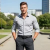 Vyriškas odinis diržas Stevens, juodas, automatinė sagtis 2507