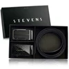 Vyriškas odinis diržas su automatinėmis sagtimis STEVENS, juodas 2 viename D39752