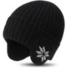 Žieminė juoda beanie kepurė unisex