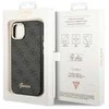 Guess GUHCP14MHG4SHK Apple iPhone 14 Plus / 15 Plus 6.7″ juodos spalvos kietas dėklas 4G Vintage Gold Logo