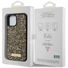 Apple iPhone 15 Guess dėklas Rhinestone Metal Logo (GUHCP15SPFGSBSD) geltonos spalvos