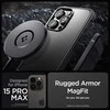 Apple iPhone 15 Pro Max Spigen Rugged Armor MagSafe Matte telefono dėklas juodos spalvos
