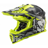 LS2 VAIKIŠKAS KROSINIS ŠALMAS MX437 FAST EVO MINI CRUSHER JUODA GELTONA