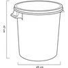 Mopatex Waste Bin 50L – plastikinė atliekų dėžė su arba be dangčio - be dangčio