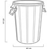 Mopatex Waste Bin 100L – plastikinė atliekų dėžė su arba be dangčio - be dangčio