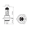 Bosma Komplektas H4, P43t, 60/55W, baltos