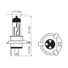 Bosma komplektas H4, P43t 60/55W, mėlyna